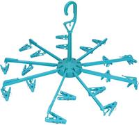 Cartrend 10244 Caravan Carousel Dryer Plastic Hanging Clothes Airer with 20 Pegs Foldable