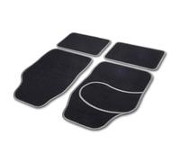 Cartrend 10600 Universal Textile Mat Basic Carpet Mats Fabric Mats Car Floor Mats 4 Pieces with Grey High-Gloss Yarn