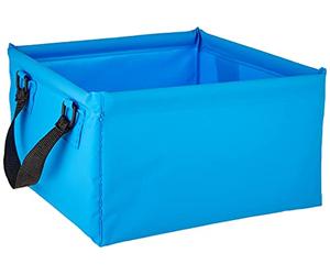 CARTREND 10732 Outdoor Folding Bowl 15 Litres Foldable Camping Wash Bowl, Space-Saving, Lightweight Alternative to Plastic Washing Bowl, Sink Tray, Blue