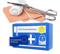 Cartrend 7700126 First aid kit Classic with "Malteser" first aid emergency measures, DIN 13164, blue