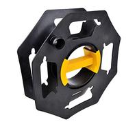 cartrend Caravan Hand Cable Reel, Empty Cable Reel, for Camping and Household, up to 25 m Cable, Plastic, Black/Yellow