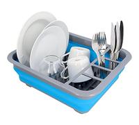 Cartrend Foldable Dish Drainer for Plates, Glasses, Cups, Cutlery, Camping, Caravan, Motorhome Accessories