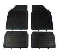 Cartrend Rubber Floor Mat Set 4-Piece Universal Black Anti-Slip Cuttable