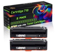 Cartridge 718 Compatible for Canon Toner Cartridges with Chip i-SENSYS LBP-7600 MF700 MF728 MF8330 MF8340 MF8350 MF8350cdn Printers (2 Pack Black)