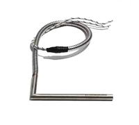 Cartridge Corner Heating Element Right Angle L Shape Electric Air Heater Rod 50/100/150/200MM 2Pcs(220V 8x100mm 200W)