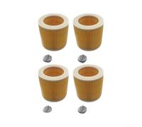 Cartridge Filter 4-Pack for Karcher A2004 A2204 Wet Dry Vacuum Replacement Round Filters 120mm