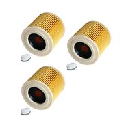 Cartridge Filter Air Filter Replaces Compatible With Karcher A2004 A2054 A2204 A2656 WD2. 250 WD3. 200 WD3. 300 Wet/Dry Vacuum Cleaner (Color : 3pcs)