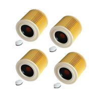 Cartridge Filter Air Filter Replaces Compatible With Karcher A2004 A2054 A2204 A2656 WD2. 250 WD3. 200 WD3. 300 Wet/Dry Vacuum Cleaner (Color : 4pcs)