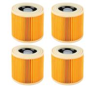 Cartridge Filter Compatible with Karcher, 4Pcs Karcher Vacuum Filter for WD2 WD3 MV2 MV3 Series A K SE 4001 SE 4002 Wet & Dry Vacuum Cleaners part NO KAR64145520