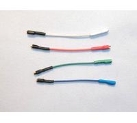 Cartridge Headshell wires / leads with gold connectors for Technics SL1600 Mk2, SL1610 Mk2, SL1700 Mk2, SL1710 Mk2, SL1800 Mk2, SL1810 Mk2, SL3200, SL3200A, SL3300, SL3350, SL5100, SL5200, SL5300, SL5310, SL5350 Turntable Tonearms