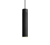 Cartridge Pendant Long Black Burnished Brass