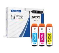 Cartridgeify 202 XL Ink Cartridges Compatible for Epson 202 202XL Ink Cartridges Multipack, for Expression Premium XP-6100 XP-6105 XP-6000 XP-6005 XP-6001(Cyan Magenta Yellow, 3 Packs)