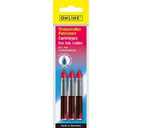 Cartridges for ink roller, red 0,5mm