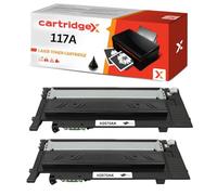 Cartridgex Compatible 2 Pack Black Toner Cartridge Replacement For HP 117A W2070A 2 x 1000 Pages for Colour Laser 150a 150nw 178nw MFP 179fnw