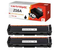 Cartridgex Compatible 2 Pack Black Toner Cartridge Replacement For HP 216A W2410A 2 x 1050 Pages for Color LaserJet Pro M155nw M180 M182n M182nw MFP M183fw