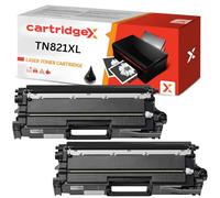 Cartridgex Compatible Black Toner Cartridge 2 Pack Replacement For Brother TN-821XLBK High Capacity for HL-L9430CDN HL-L9470CDN HL-L9470CDNT MFC-L9630CDN MFC-L9670CDN