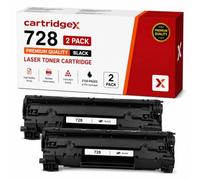 CartridgeX Compatible Black Toner Replacement For Canon 728 2 Pack | 2 Black Toners, 2100 Pages Each, 4200 Total Page Yield, Crisp Text, Clear Graphics, Convenient Cartridge Replacement