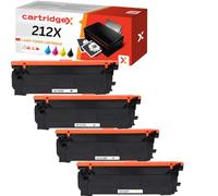 Cartridgex Compatible High Capacity 4 Toner Cartridge Replacement for HP 212X W2120X W2121X W2122X W2123X for LaserJet Enterprise M554dn M554dn2e M555dn M555x MFP M578dn MFP M578f Flow MFP M578c