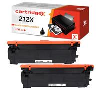 Cartridgex Compatible High Capacity Toner Cartridge Replacement for HP 212X W2120X 2 Pack Black for Colour LaserJet Enterprise M554dn M554dn2e M555dn M555x MFP M578dn M578f M578z Flow MFP M578c