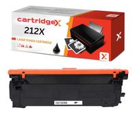 Cartridgex Compatible High Capacity Toner Cartridge Replacement for HP 212X W2120X Black for Colour LaserJet Enterprise M554dn M554dn2e M555dn M555x MFP M578dn MFP M578f MFP M578z Flow MFP M578c