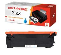 Cartridgex Compatible High Capacity Toner Cartridge Replacement for HP 212X W2121X Cyan for Colour LaserJet Enterprise M554dn M554dn2e M555dn M555x MFP M578dn MFP M578f MFP M578z Flow MFP M578c