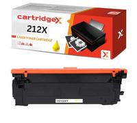 Cartridgex Compatible High Capacity Toner Cartridge Replacement for HP 212X W2122X Yellow for Colour LaserJet Enterprise M554dn M554dn2e M555dn M555x MFP M578dn MFP M578f MFP M578z Flow MFP M578c
