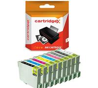 CartridgeX Compatible Ink Cartridge Set Replacement For T0591-T0599 Epson | 9 Pack, 18.2ml Each, Full Colour Range, Detailed Photo Printing, Easy Installation