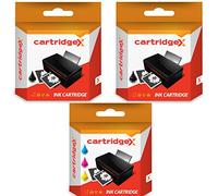 Cartridgex Set of 3 Compatible Ink Cartridge Multipack Replacement For BCI-15B BCI-15C For Canon Bubble Jet i70, Bubble Jet i80, Pixma IP90, Pixma iP90v