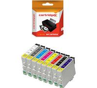 Cartridgex Set of 8 Compatible Ink Cartridge Multipack Replacement For T1571 T1572 T1573 T1574 T1575 T1576 T1577 T1578 T1579 For Epson Stylus Photo R3000