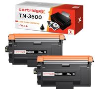 Cartridgex Toner Cartridge 2-Pack Replacement For Brother TN3600 Compatible with MFC-L5710DN MFC-L5710DW MFC-L5715DN MFC-L6710DW MFC-L6910DN MFC-L6915DN Black
