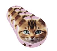 carttoon cat Car Air Fresheners Cards 4 Pcs Hanging Fragrance Scented Cards Long-Lasting Car Aromatherapy Tablets for Wardrobe Bathroom Car Interior Mirror Pendant Gifts