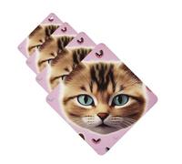 carttoon cat Car Air Fresheners Cards 4 Pcs Hanging Fragrance Scented Cards Long-Lasting Car Aromatherapy Tablets for Wardrobe Bathroom Car Interior Mirror Pendant Gifts