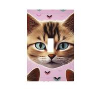 Carttoon Cat Wall Plates Decorative Light Switch Cover 1 Gang Outlet Covers Standard Size 5" x 3" Plug Covers Electrical Switchplate Home Decor for Bedroom Kitchen