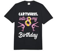 Cartwheel Into My 8 Birthday Gymnastics Exercise Lover Comfort Colors Adult Heavyweight T-Shirt