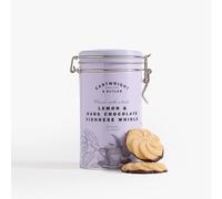 Cartwright & Butler Lemon and Dark Chocolate Viennese Whirls Tin | Clip-Lid Tin | Soft and Crumbly All Butter Biscuit Base | Flavoured with Lemon | Pe