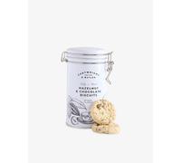 Cartwright & Butler Hazelnut & Chocolate Biscuits in Tin, 200g, Luxury Butter Biscuits with Milk Chocolate Chunks & Roasted Hazelnuts, Premium Biscuit Gift Tin