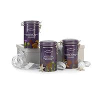 Cartwright & Butler Exceptional Shortbread Trio Selection | Demerara Shortbreads, Flaked Almond and Chocolate Drop | Caddies Presented in A Gift Box