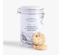 Cartwright & Butler Hazelnut & Chocolate Biscuits in Tin, 200g, Luxury Butter Biscuits with Milk Chocolate Chunks & Roasted Hazelnuts, Premium Biscuit Gift Tin