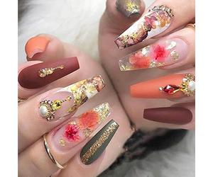 Carufin 24Pcs Crystal Peach Blossom Long Coffin Acrylic False Nail Press on Nails Ballet Artificial Nail for Women Girls