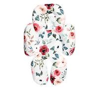 CARUILI 2 in 1 Infant Car Seat Insert, Car Seat Head Support Baby Girls Boys, Soft Newborn Carseat Insert Cushion, Perfect for Carseats, Strollers, Swings (Rose Flower)