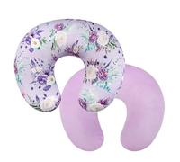 CARUILI CARUILI Nursing Pillow Cover, Soft Minky Nursing Covers for Breastfeeding Pillow, 1 Pack Reversible Removable Slipover for Baby Boy and Girls, Purple Floral