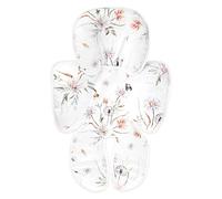 CARUILI Infant Car Seat Insert, 2 in 1 Carseat Head Support for Newborn Girl, Soft Baby Car Seat Head Body Support Cushion Pillow, Reversible & Adjustable Baby Headrest for Stroller, Swing, White