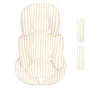 CARUILI Infant Car Seat Insert, Car Seat Head Support Baby Girls Boys, Soft & Reversible Newborn Carseat Insert Cushion with 2 Strap Covers, for Stroller, Swing, Bouncer (Brown Line)