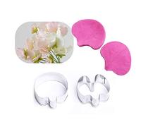 Carunke Fondant Surgar Sweet Pea Petals Cutter Gum Paste Flower Petal Veiner Cutter Flower Biscuit Metal Cutters Cake Decoration tools