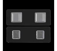 CARURLIFF 1 Pairs Shower Caddy Adhesive Relacement Sticker for Bathroom Kitchen, Square Double-Sided Adhesive Sticky Hook for No Drilling Wall Mount Holder, 14 cm