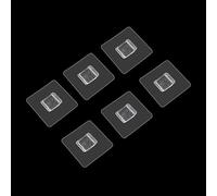 CARURLIFF 6 PCS 1.1 Inch Rectangular Adhesive Shower Caddy Replacement Sticker, Transparent Self-Adhesive Square No Drill Hooks for Bathroom Kitchen Organizer,2.8 cm