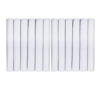 Caruso Italy Men's Italia 100% Pure Cotton Handkerchief White Self Border - Pack of 12