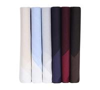 Caruso Italy Men's Italia Light Dark Checks Combo Cotton off-white Handkerchief (Pack of 6 and 12) (6)