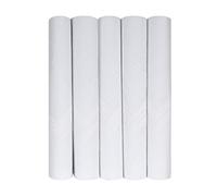 Caruso Italy Men's Premium 100% Pure Cotton Handkerchief White Self Border - Pack of 5
