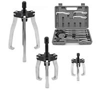CARVALAX Gear Puller Set, 2T 5T and 5T Wide-Spread - Heavy Duty CR-V Steel 2 & 3 Reversible Jaw Bearing/Pulley Puller - Professional Automotive & Industrial Tool Kit for Mechanics, DIYers